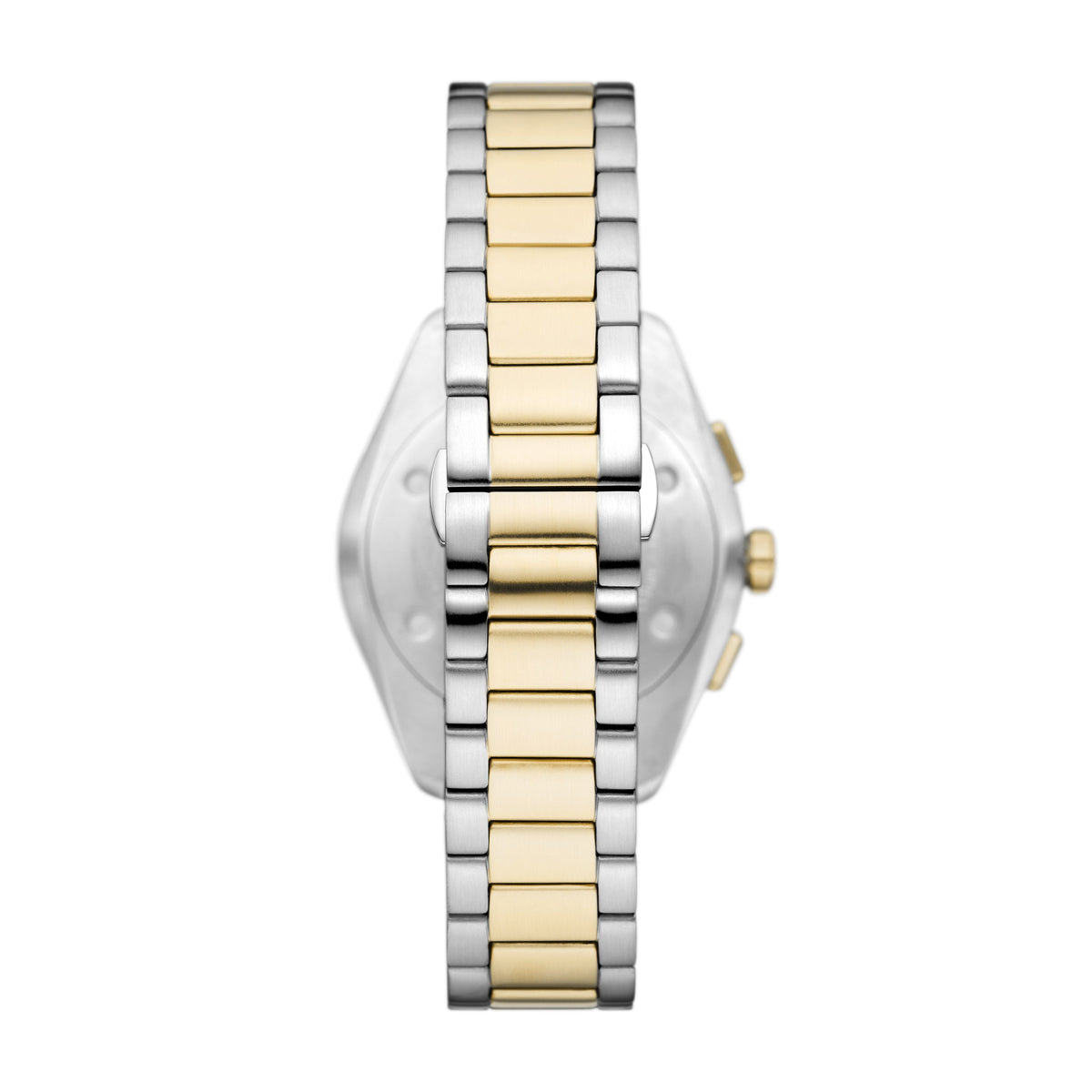 Emporio Armani Claudio Stainless Steel 43 Mm Beige Gold Dial Bracelet