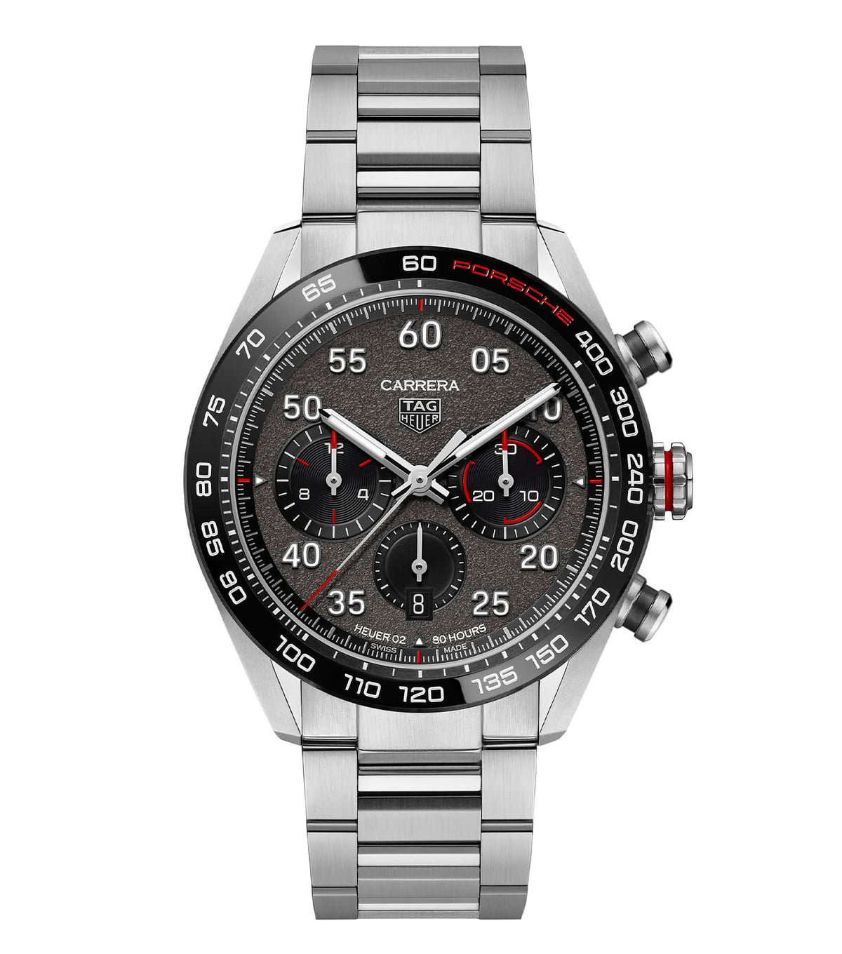 TAG Heuer Carrera Sport Porsche Steel 44mm Automatic Grey Dial Bracelet