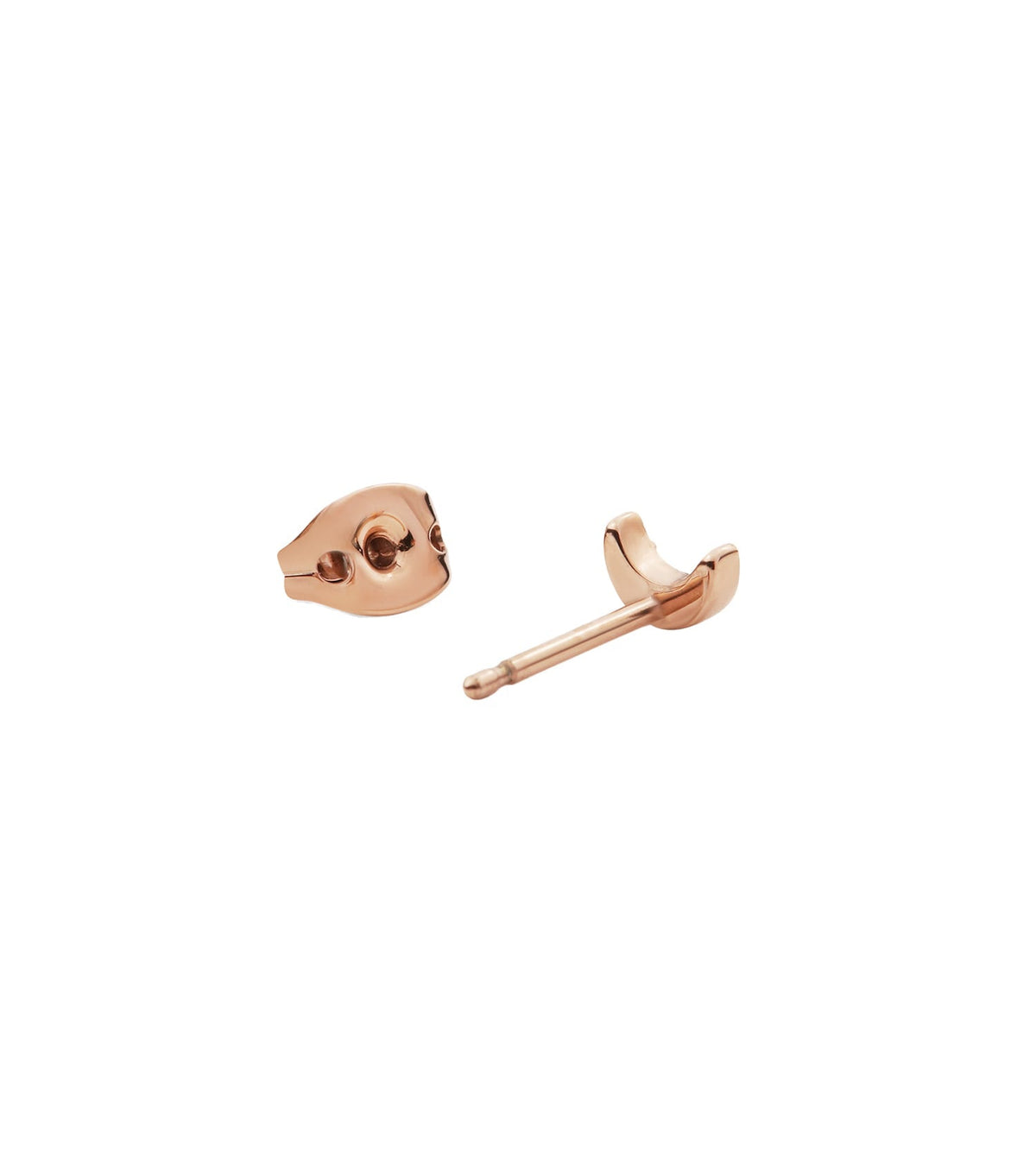 Micro Crystal Moon Earring RG