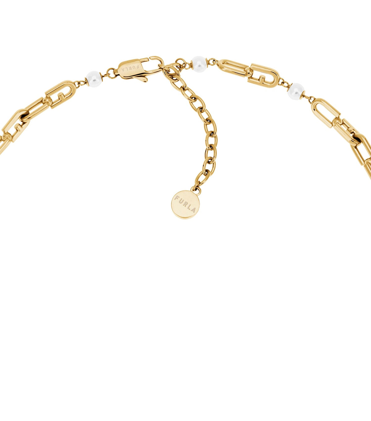 Women CHAINED LOGO Necklace Gold