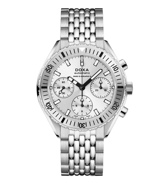 DOXA SUB 200 C-Graph II Whitepearl 42mm Automatic White Dial Steel Bracelet