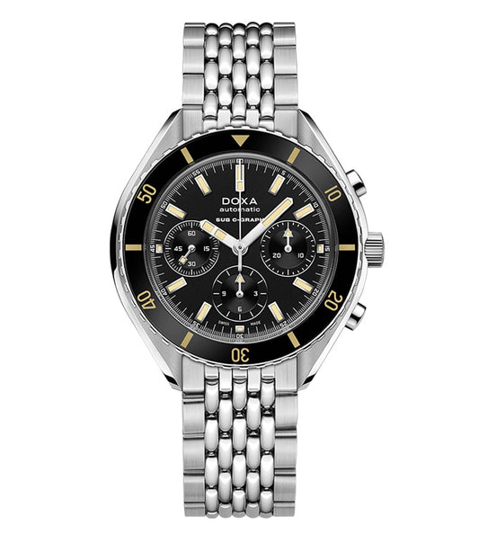 DOXA SUB 200 C-Graph Sharkhunter 45mm Automatic Black Dial Steel Bracelet