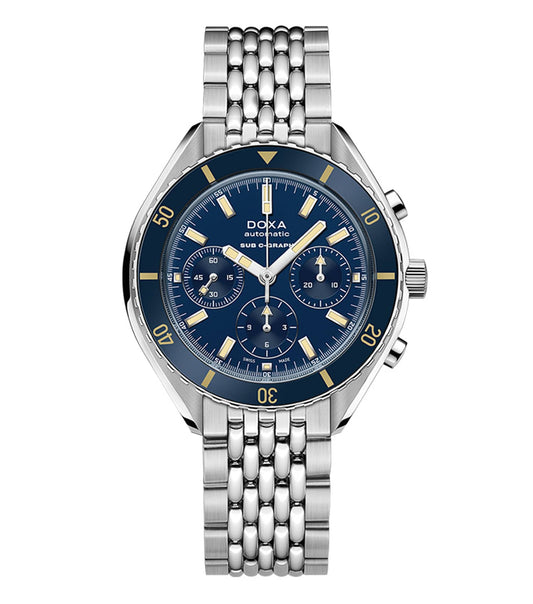 DOXA SUB 200 C-Graph Caribbean 45mm Automatic Blue Dial Steel Bracelet