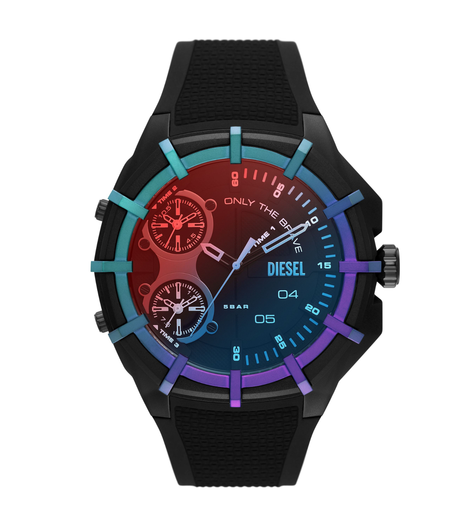 Diesel Framed Nylon 51 Mm Black Dial Strap