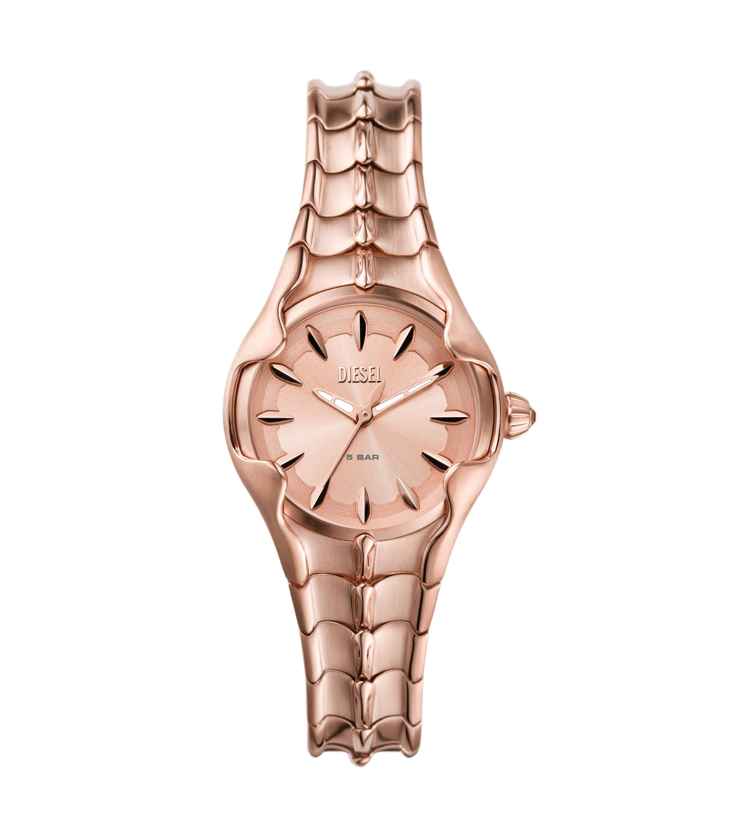 Diesel Vert Stainless Steel 32 Mm Rose Gold Dial Bracelet