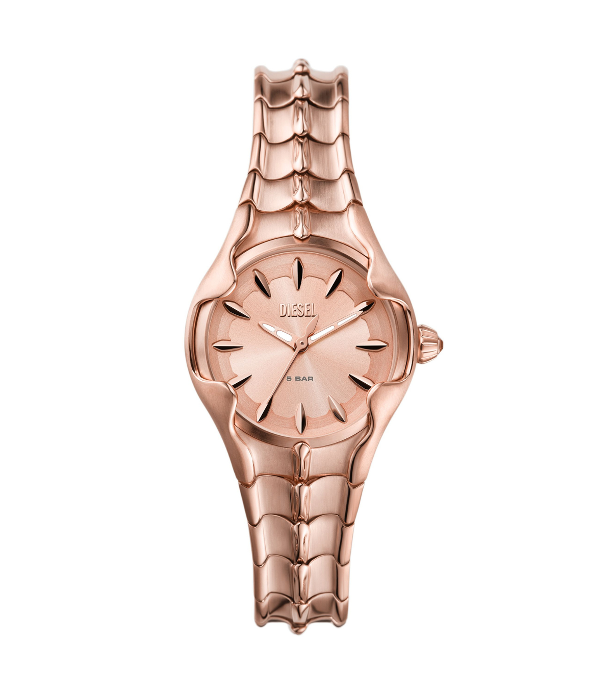 Diesel Vert Stainless Steel 32 Mm Rose Gold Dial Bracelet
