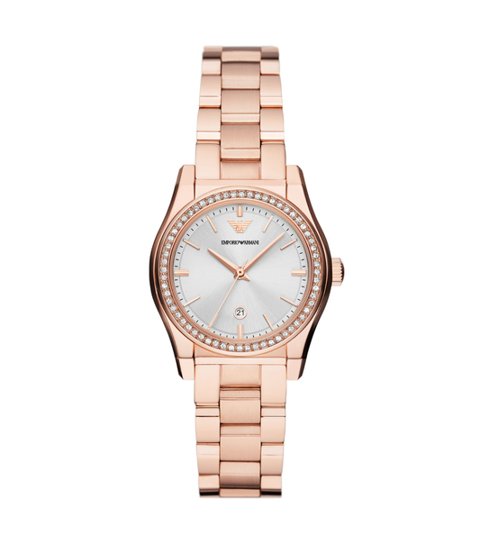 Emporio Armani Federica Stainless Steel 32mm Silver Dial Bracelet