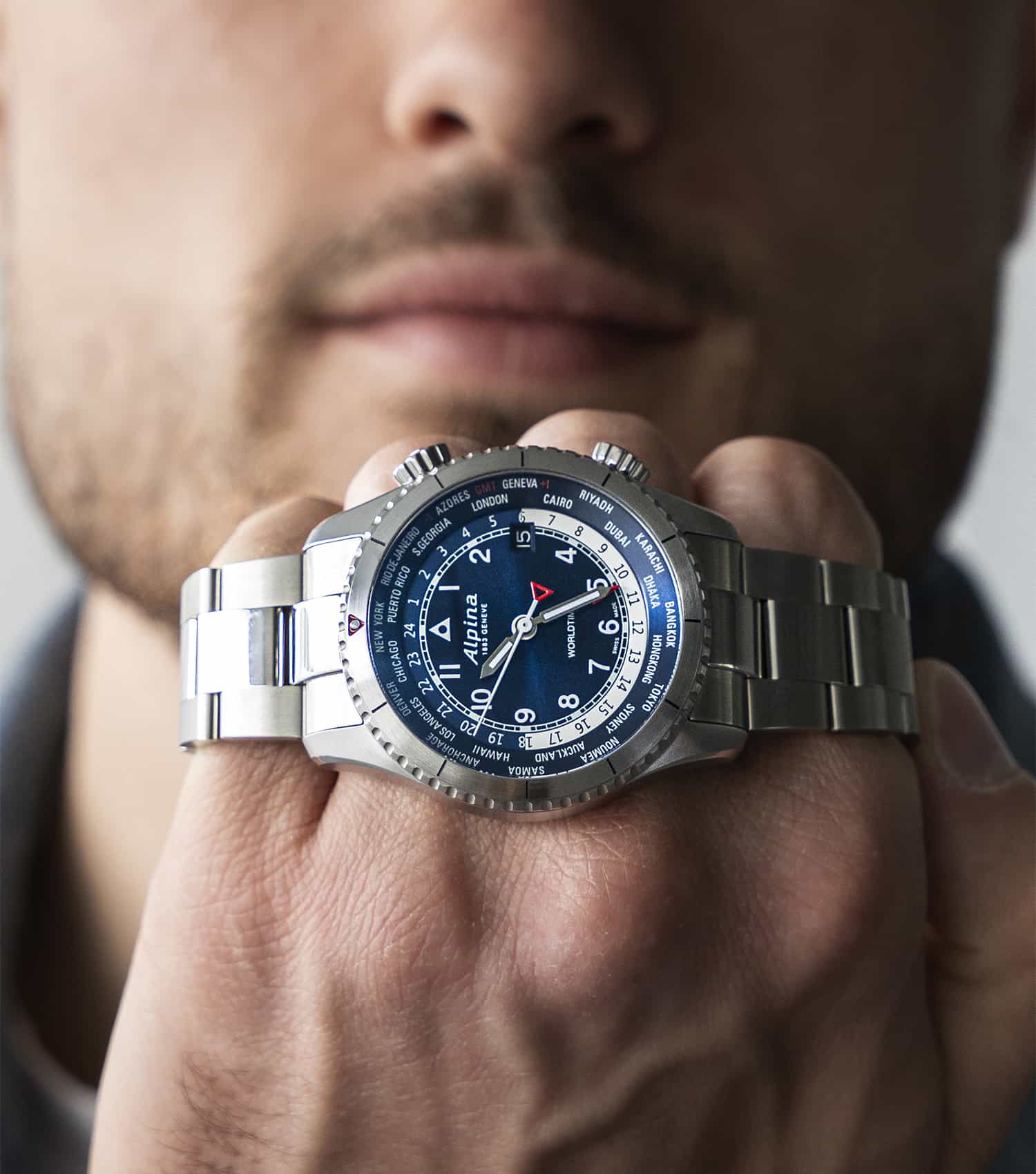 Startimer Pilot Quartz Worldtimer Watch Men