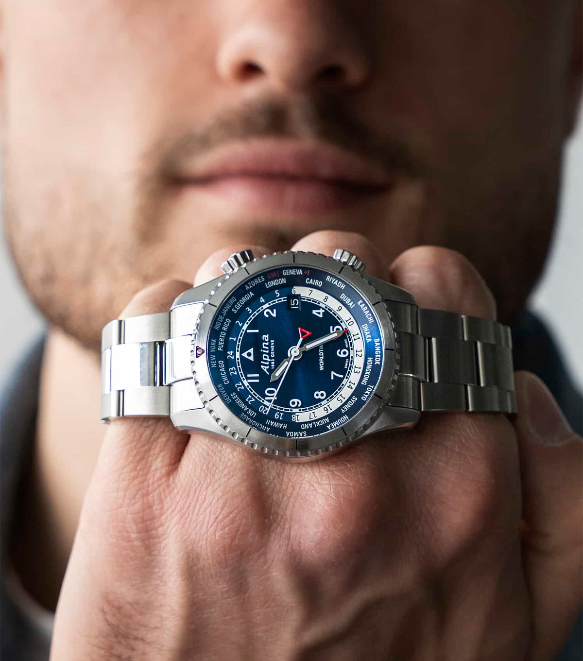 Startimer Pilot Quartz Worldtimer Watch Men