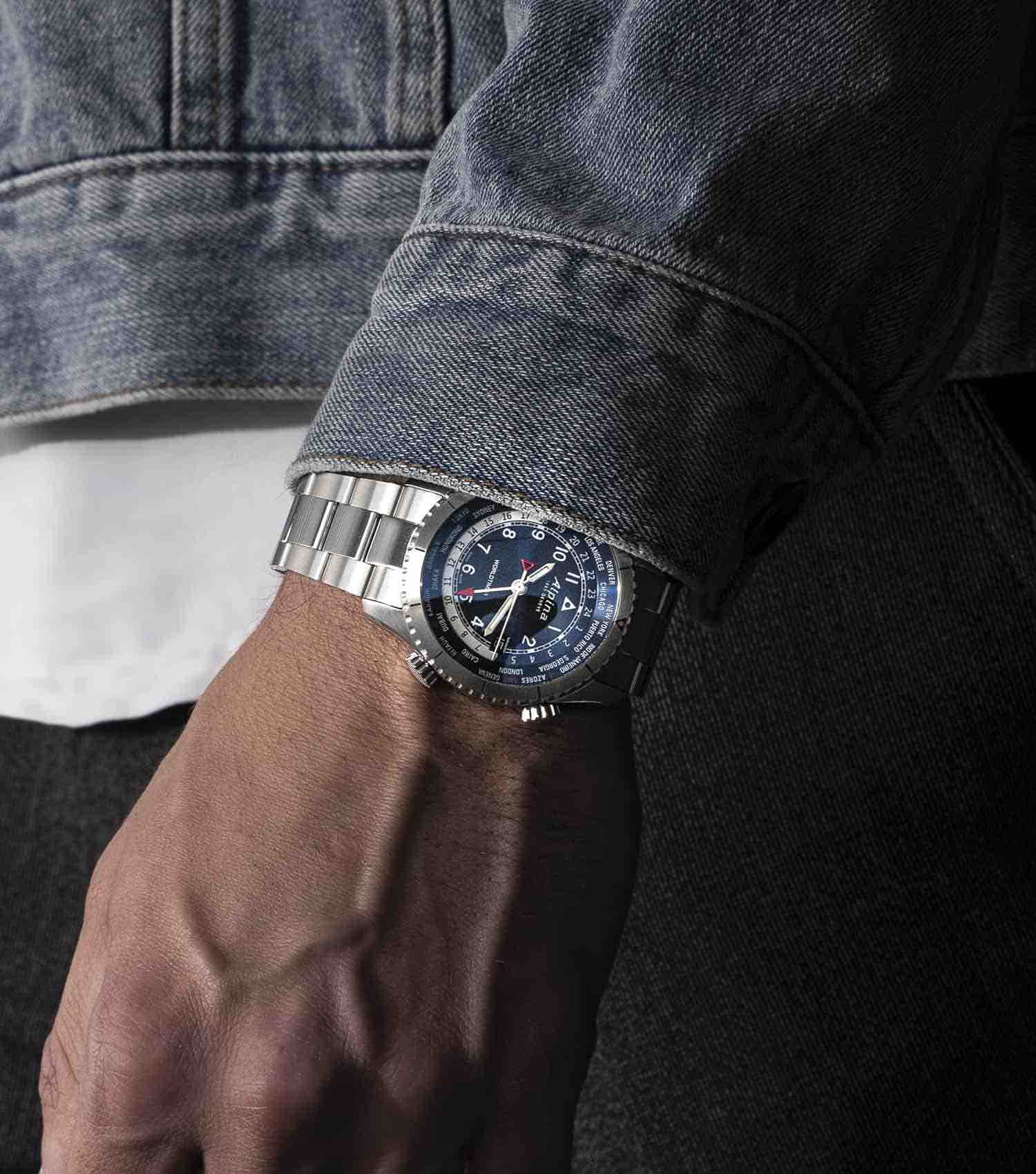 Startimer Pilot Quartz Worldtimer Watch Men