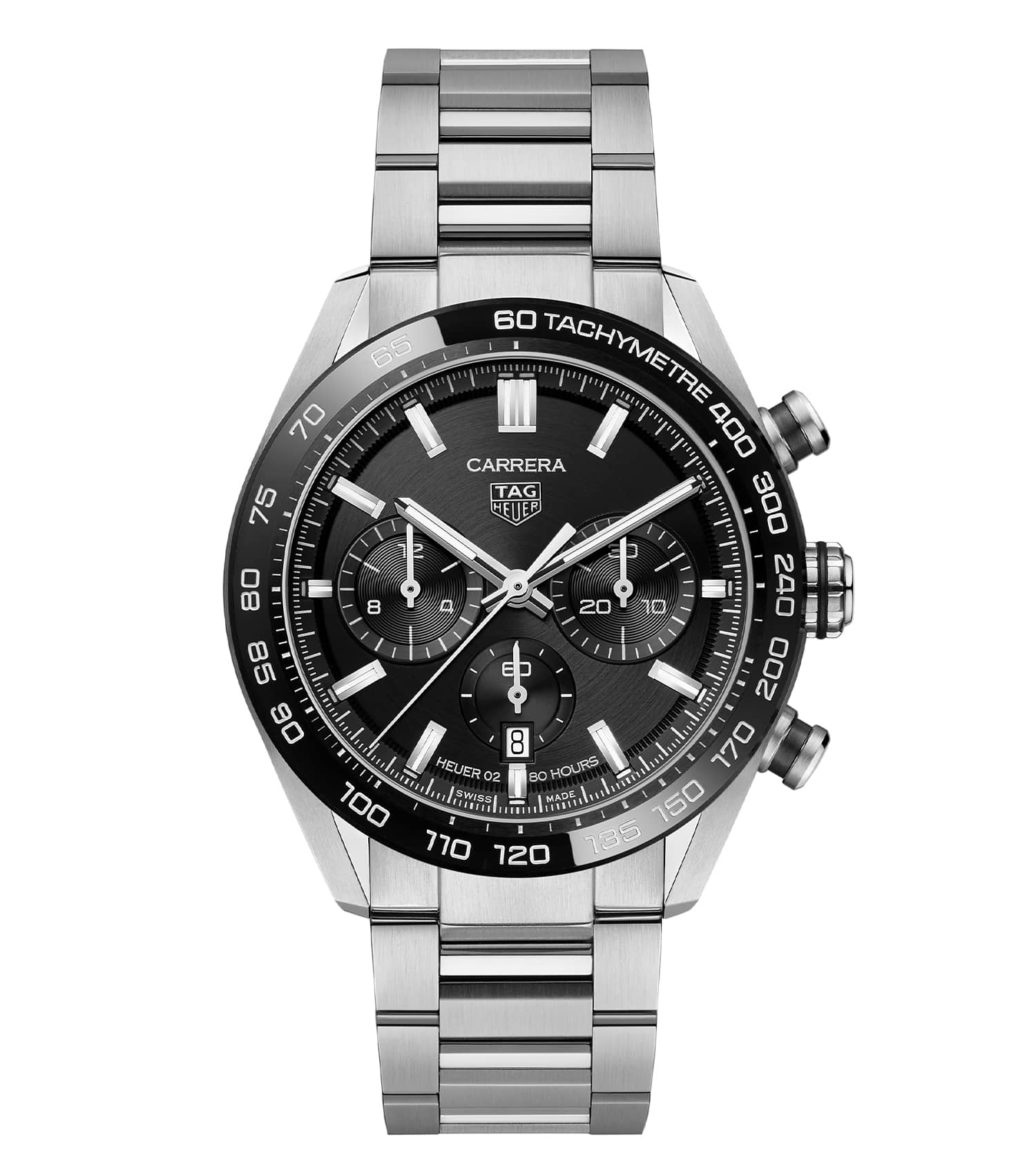 TAG Heuer Carrera Sport Steel 42mm Automatic Black Dial Bracelet