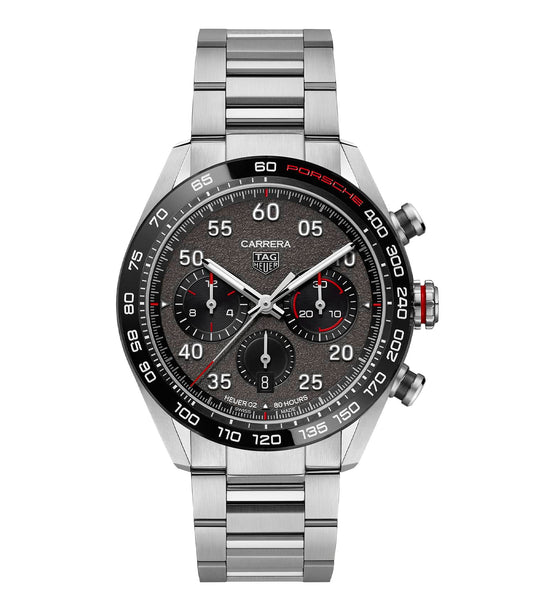 TAG Heuer Carrera Sport Porsche Steel 44mm Automatic Grey Dial Bracelet
