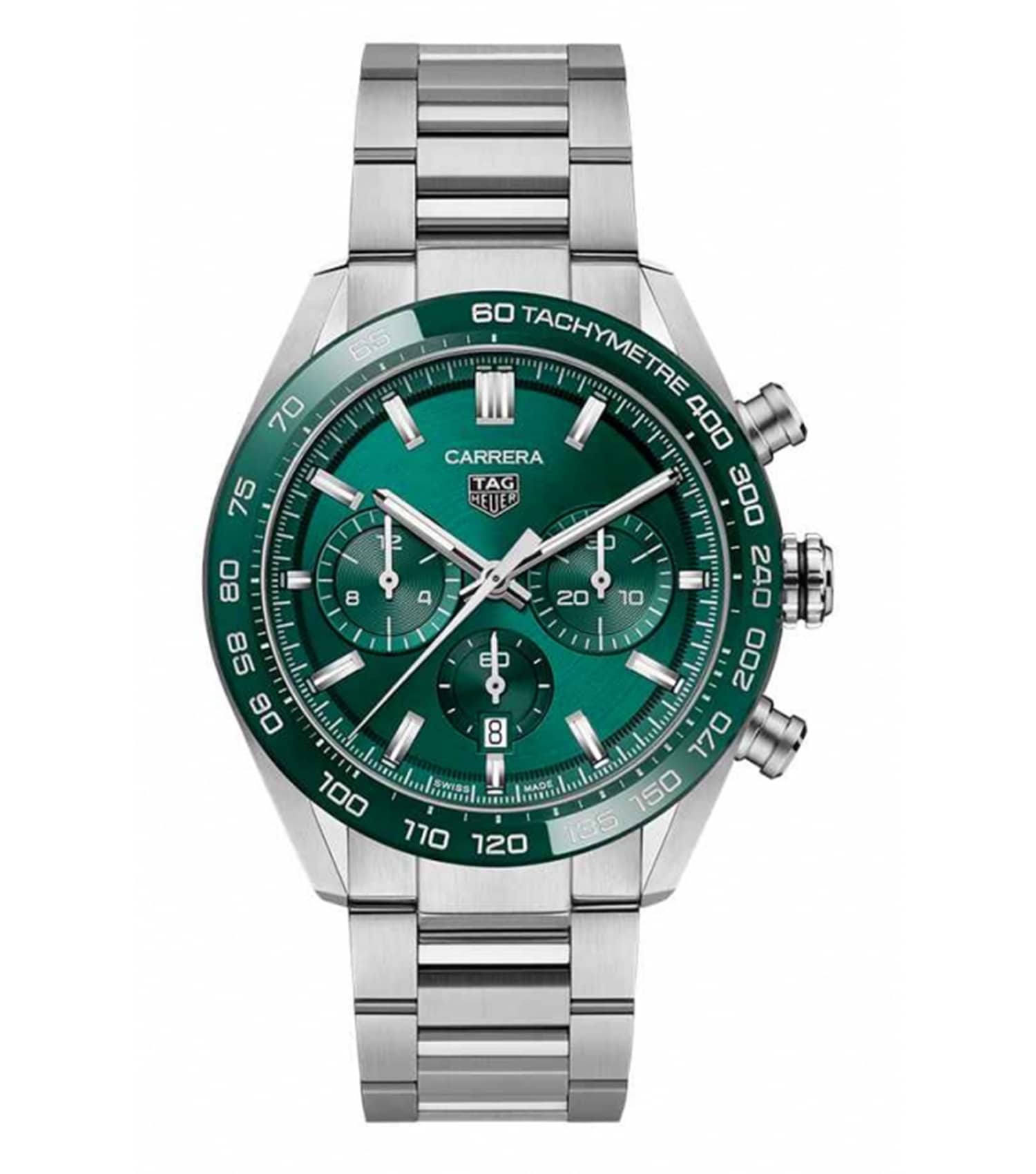 TAG Heuer Carrera Steel 44mm Automatic Green Dial Bracelet