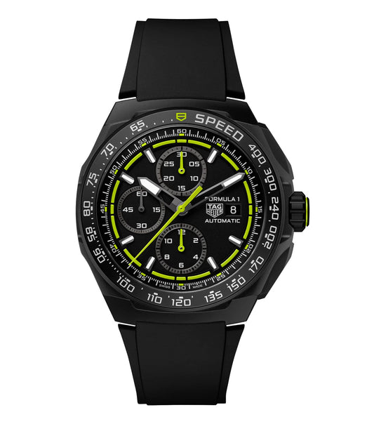 TAG Heuer Formula 1 Titanium Black DLC 44mm Automatic Black Dial Black Rubber Strap