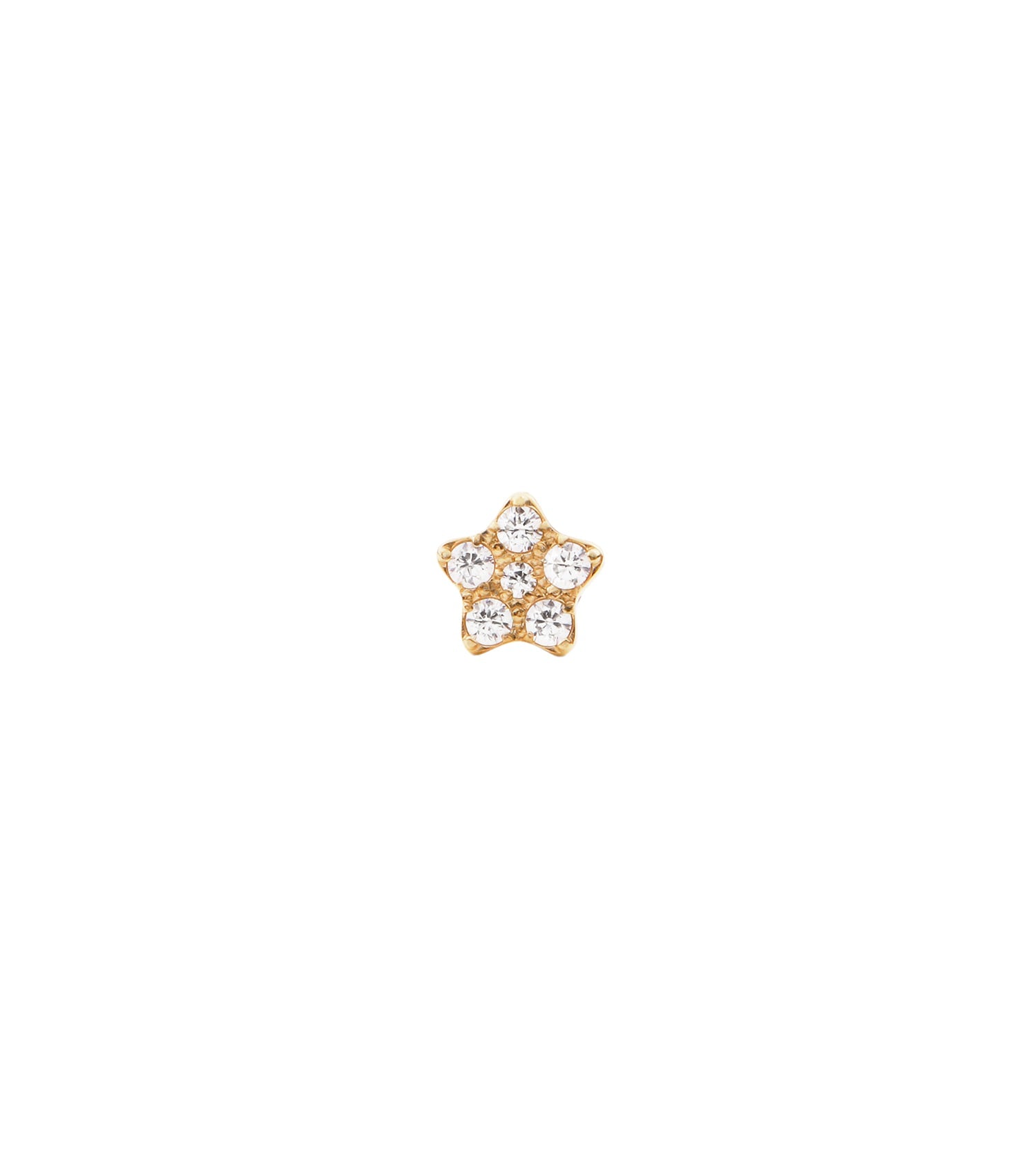 Elegant gold Daniel Wellington earring, showcasing a smooth, round design, angled in a three-quarters view, exuding timeless sophistication.