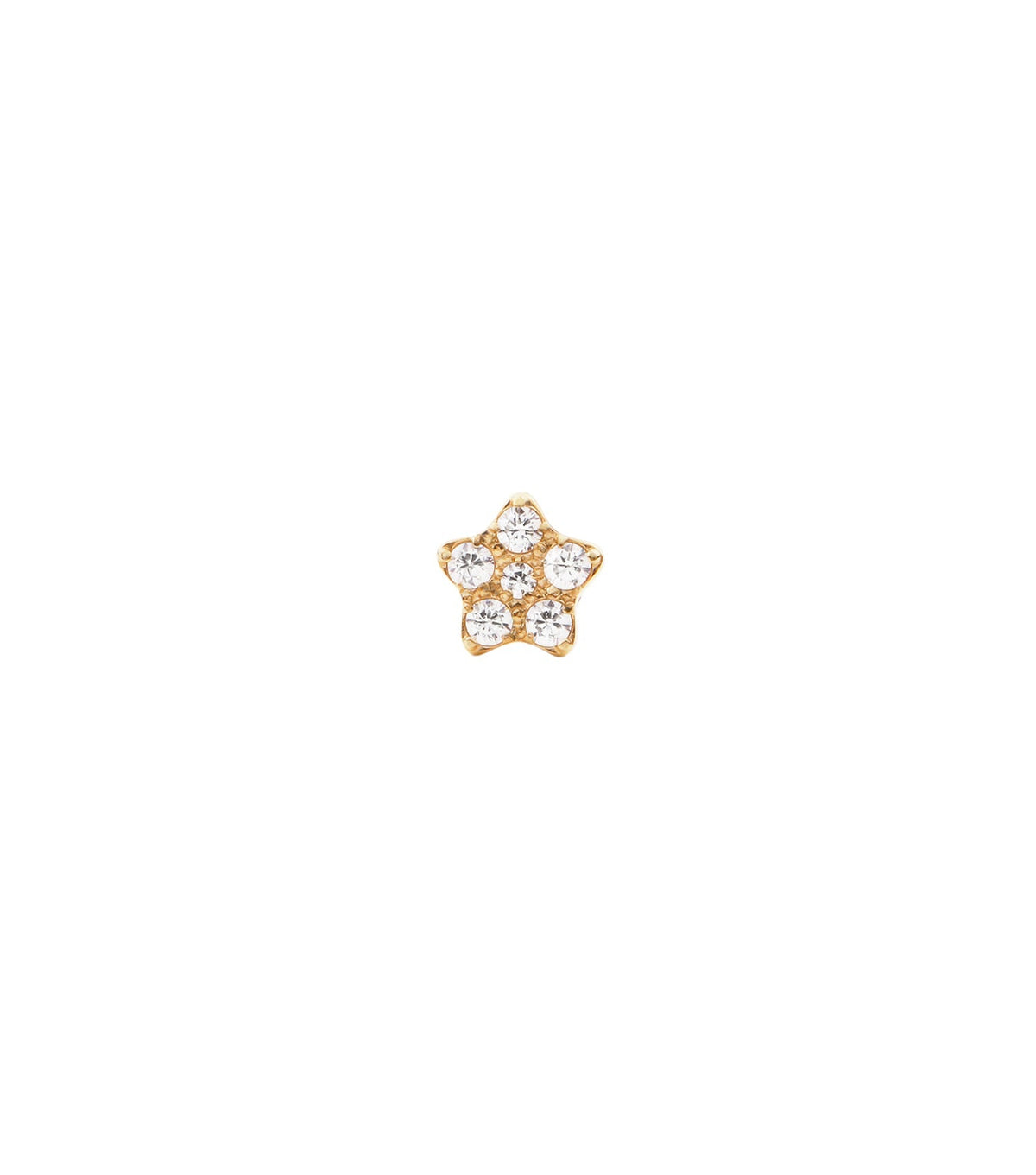 Elegant gold Daniel Wellington earring, showcasing a smooth, round design, angled in a three-quarters view, exuding timeless sophistication.