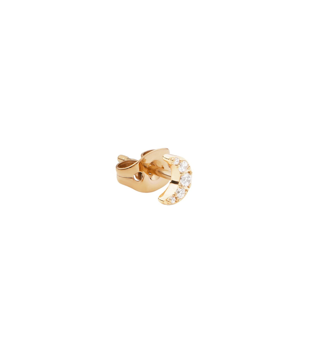 Micro Crystal Moon Earring G
