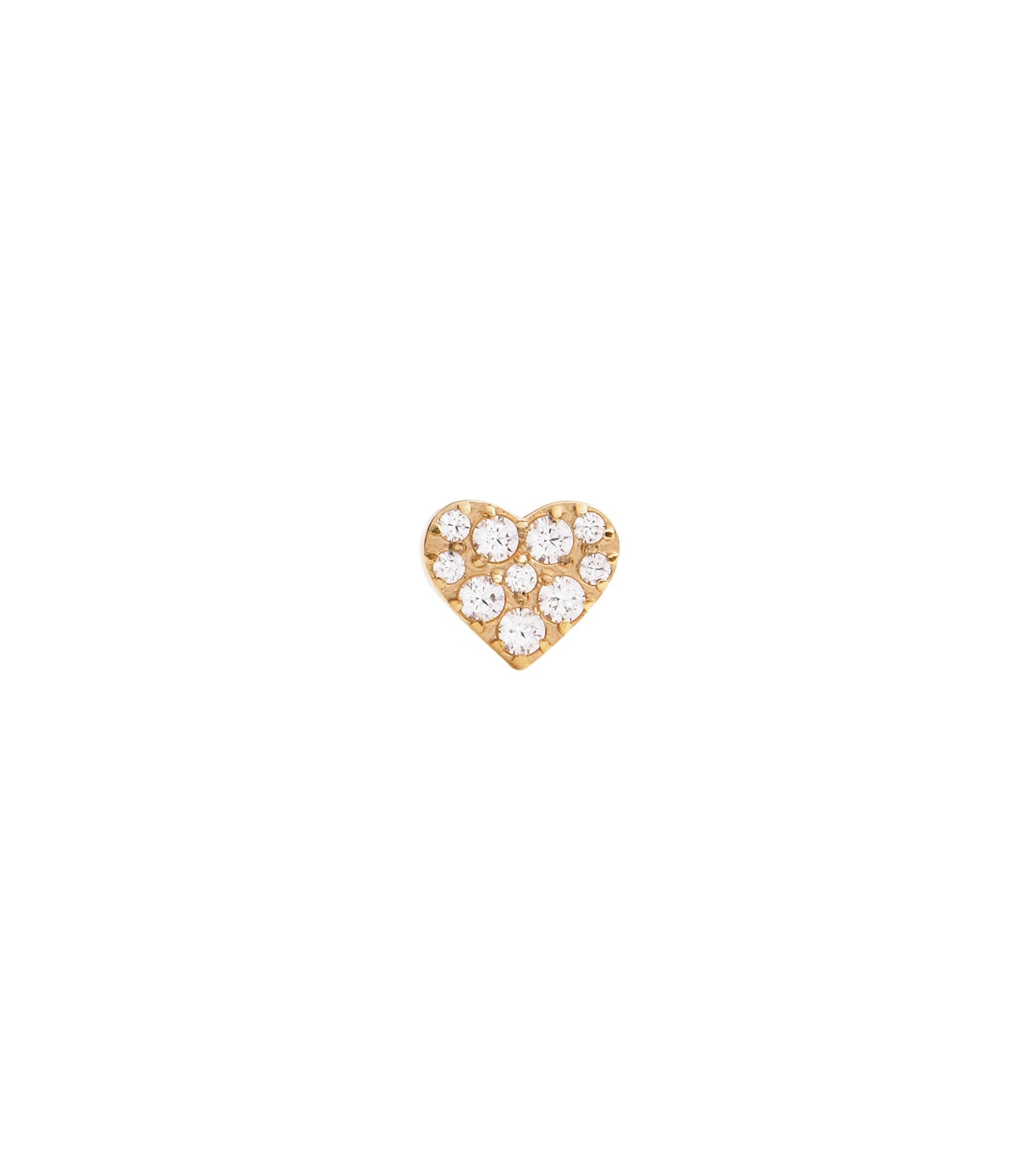 Daniel Wellington silver hoop earring, front angle, showcasing a subtle crystal accent against a soft wooden background.