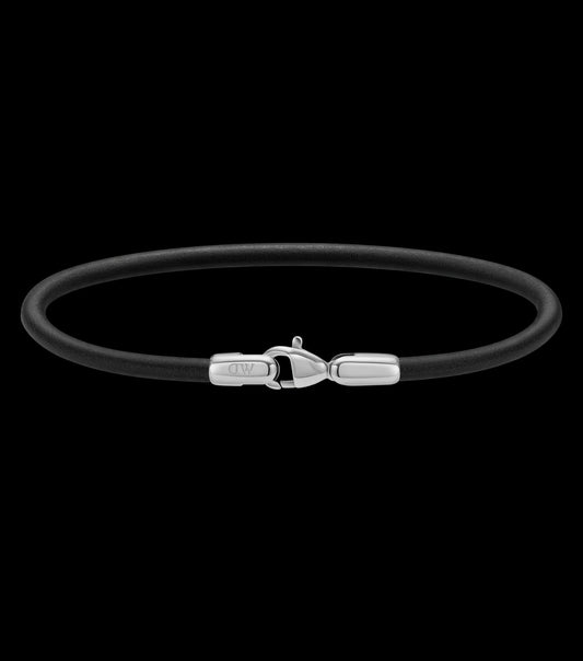 BR- PERFECT PAIR BLK & SLV LEATHER 195MM SS24