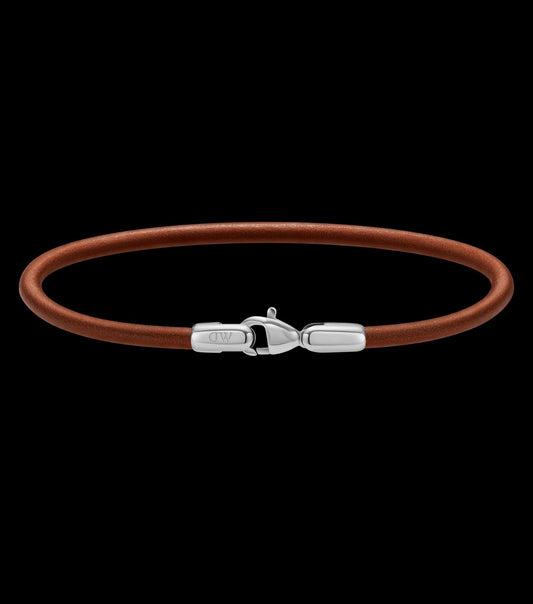 BR- PERFECT PAIR BRN & SLV LEATHER 195MM SS24