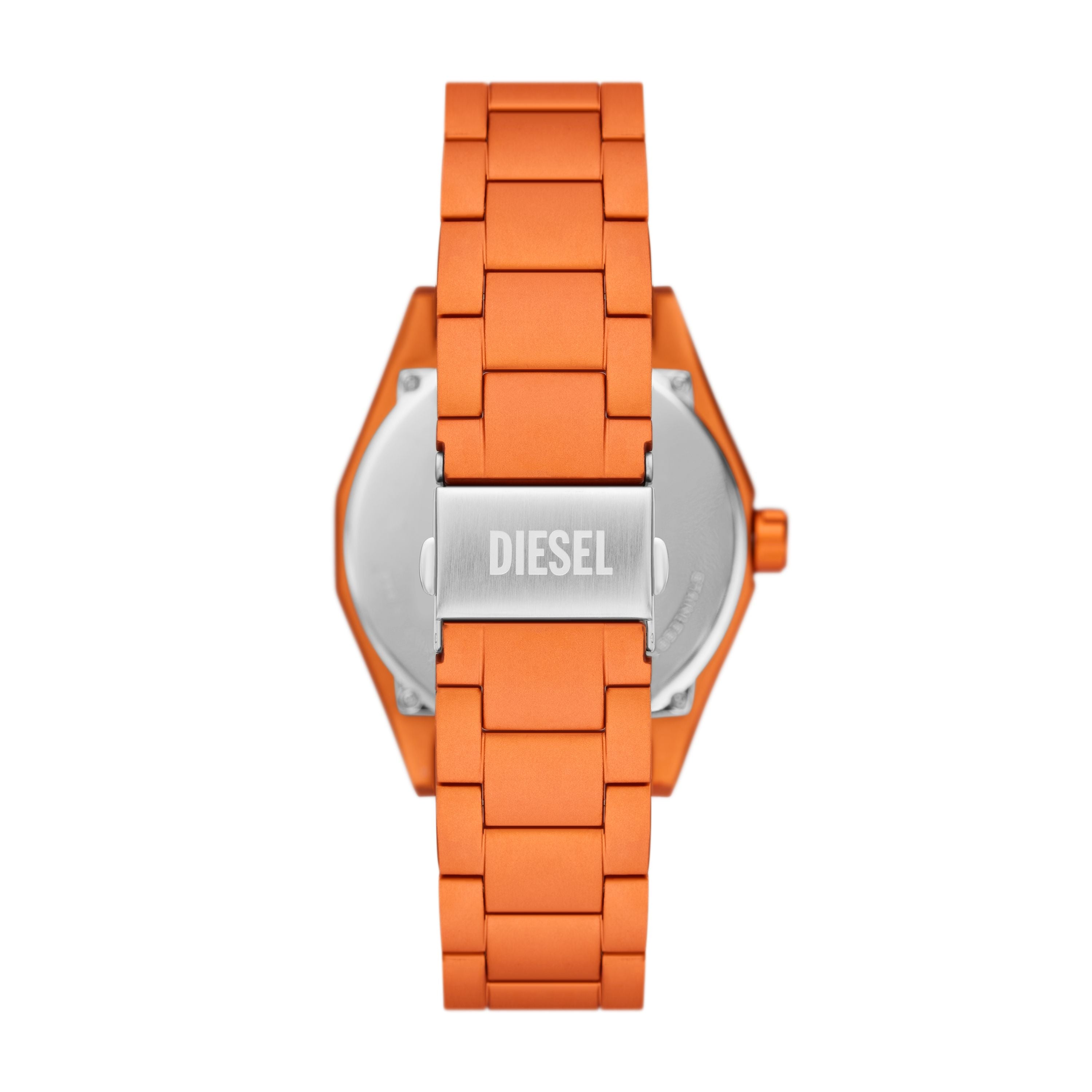Diesel Scraper Aluminum 44 Mm Orange Dial Bracelet