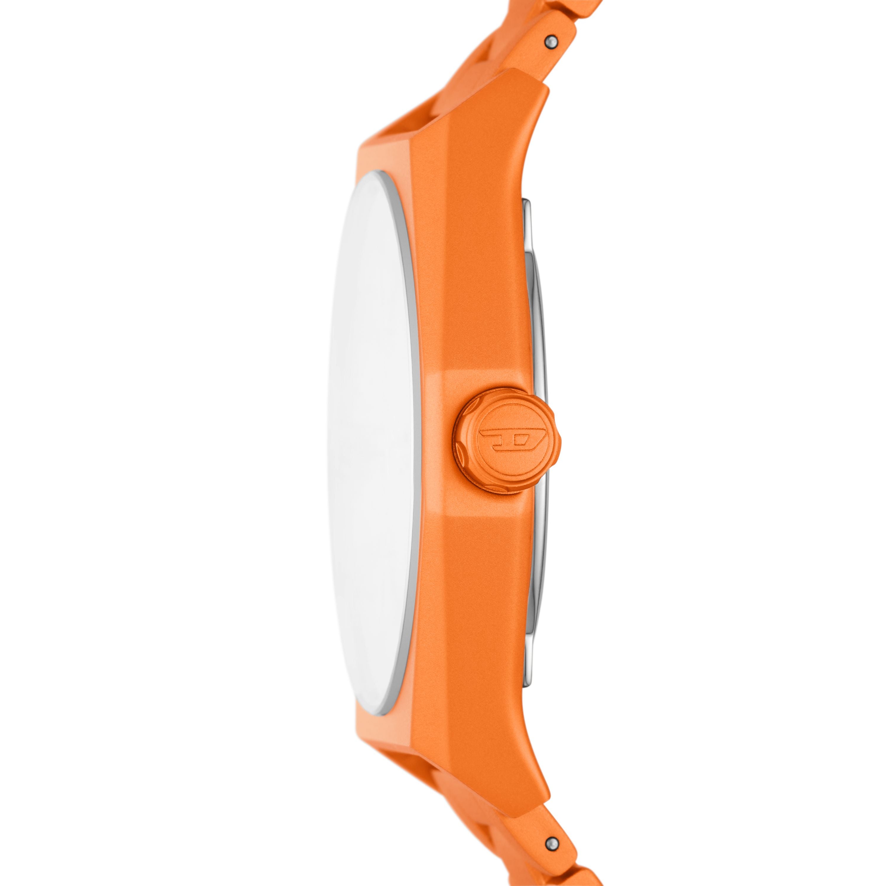 Diesel Scraper Aluminum 44 Mm Orange Dial Bracelet