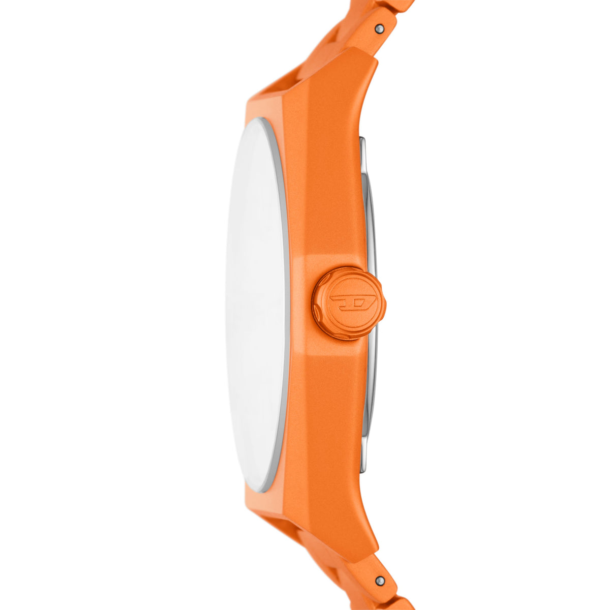 Diesel Scraper Aluminum 44 Mm Orange Dial Bracelet