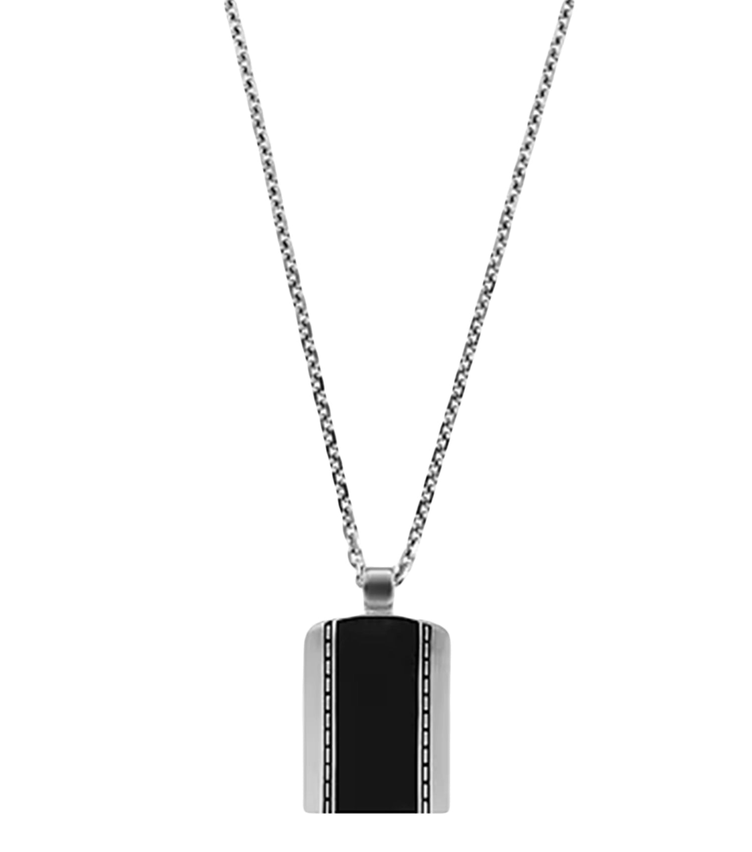 Men Stelle Necklace Silver Enamel