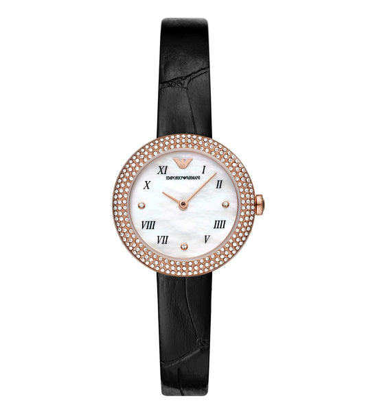 emporio armani watch_luxury watches UAE_White_Watch_Women_Leather_1