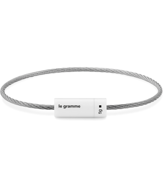 5g white ceramic cable bracelet