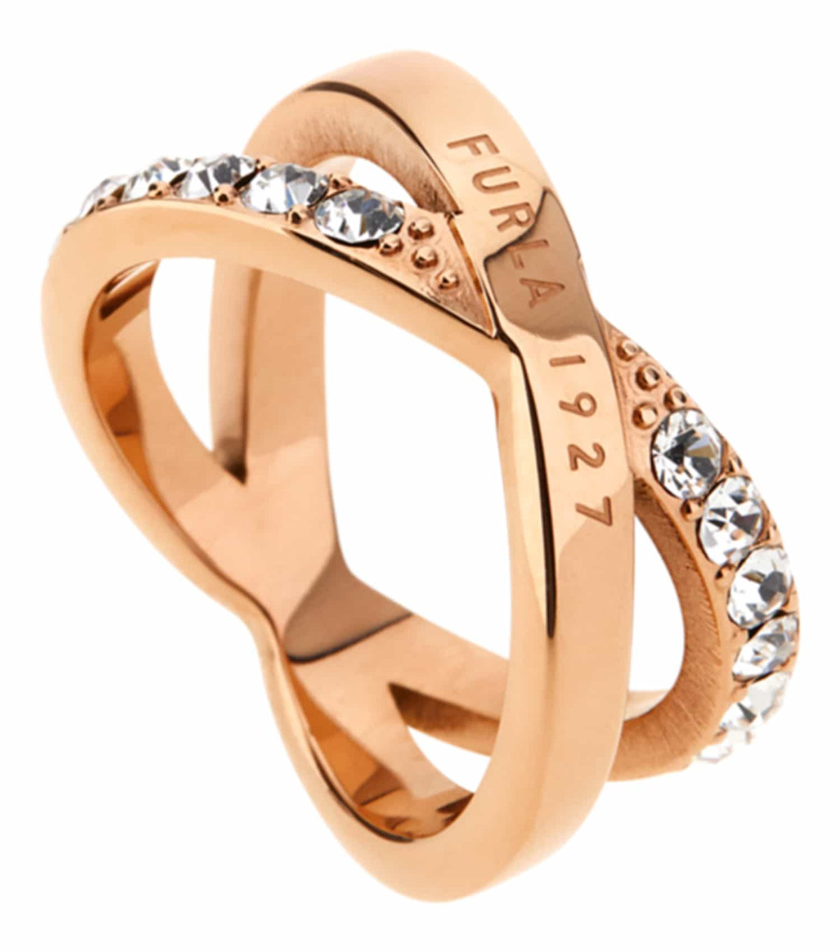 Women 1927 Ring Gold Stainless steel & crystals 56mm / Gold