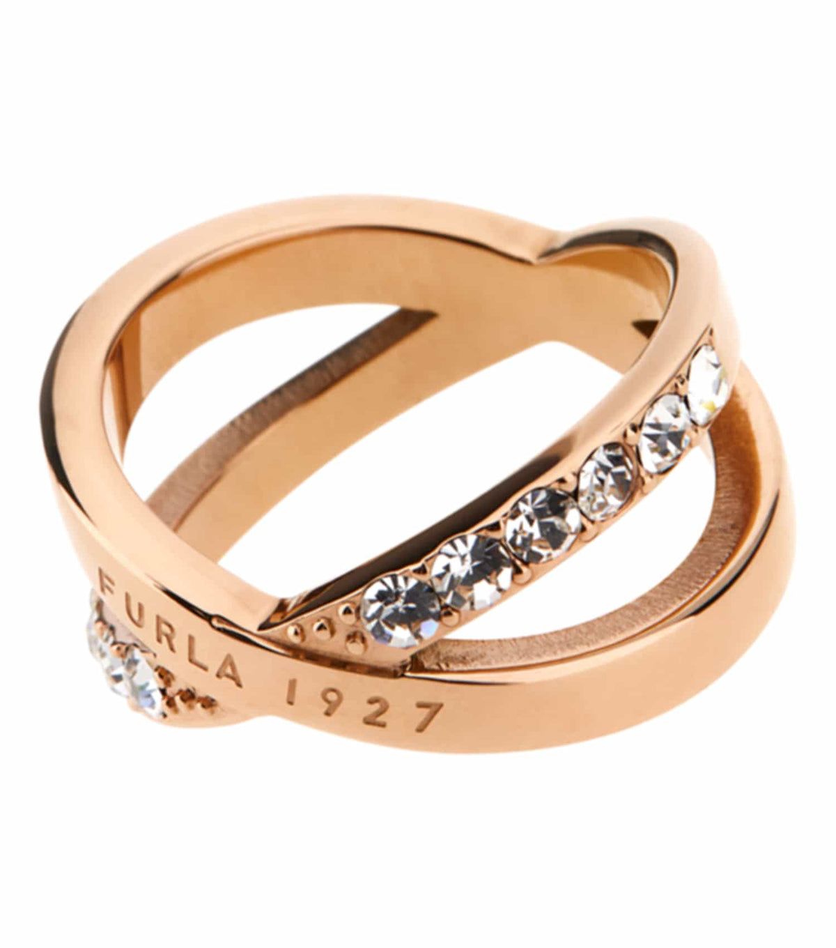 Women 1927 Ring Gold Stainless steel & crystals 56mm / Gold