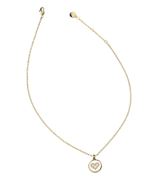 Furla yellow gold necklace, showcasing an elegant close-up angle, gleaming with luxurious design and fine craftsmanship.