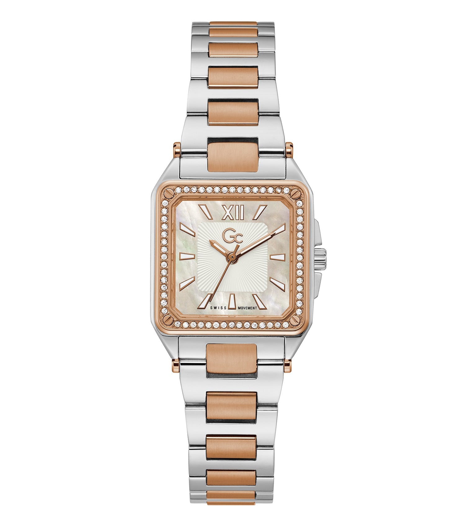 Gc Watch in N/A color, showcasing a sophisticated design with a round face and metal strap, angled slightly forward.
