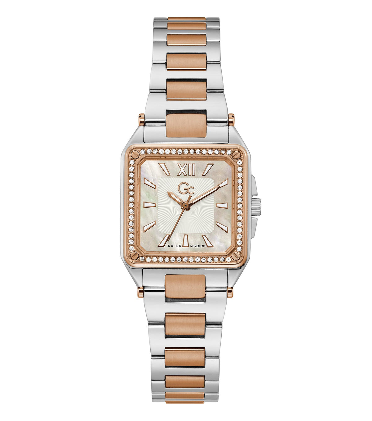 Gc Watch in N/A color, showcasing a sophisticated design with a round face and metal strap, angled slightly forward.