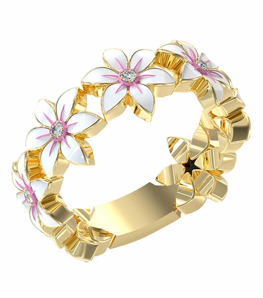 Guess Jewellery elegant gold ring in classic design, side angle view, showcasing smooth curves and timeless craftsmanship.