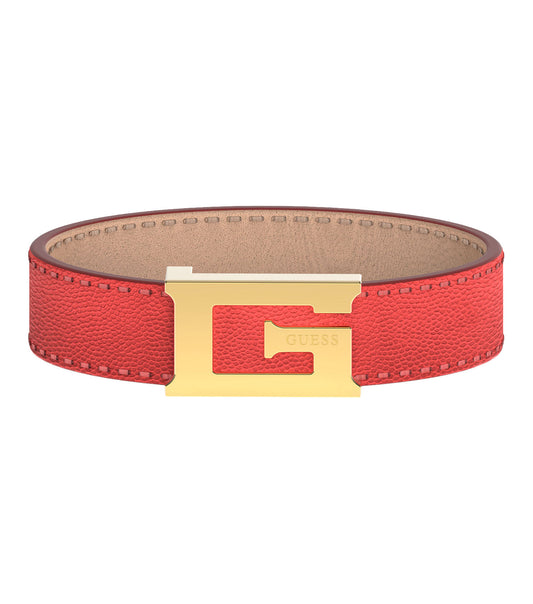 Women Iconic Leather Bracelet Gold Steel