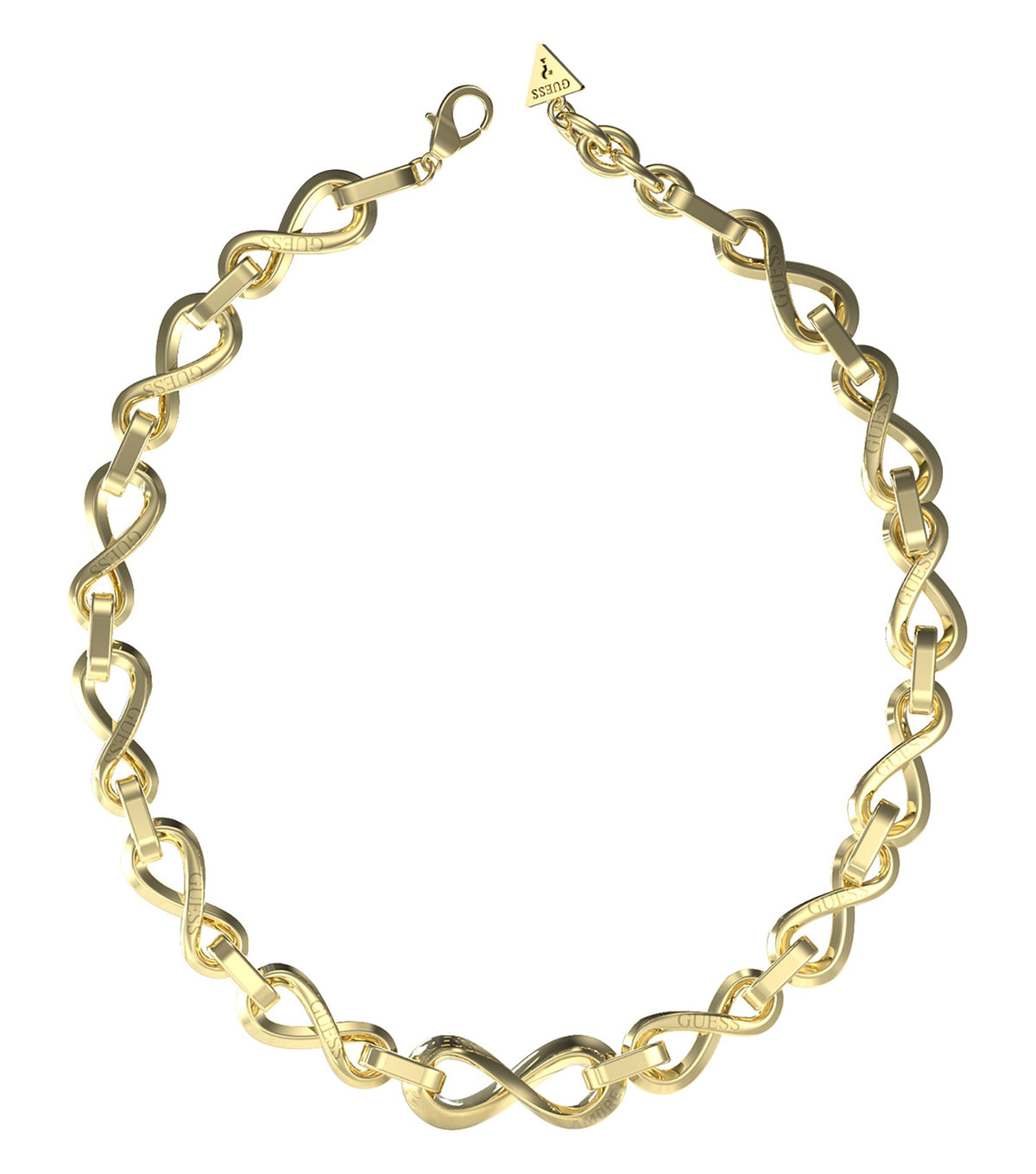 Women Guess Id Necklace Gold OS