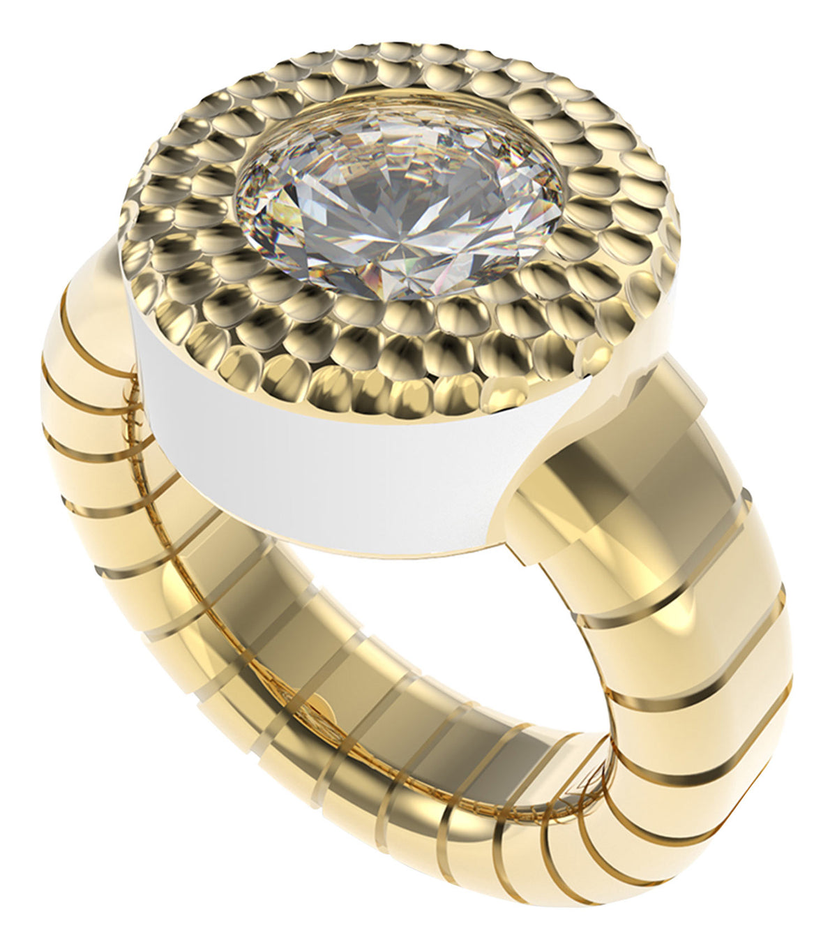 Women Mad About Gold Ring Gold Steel