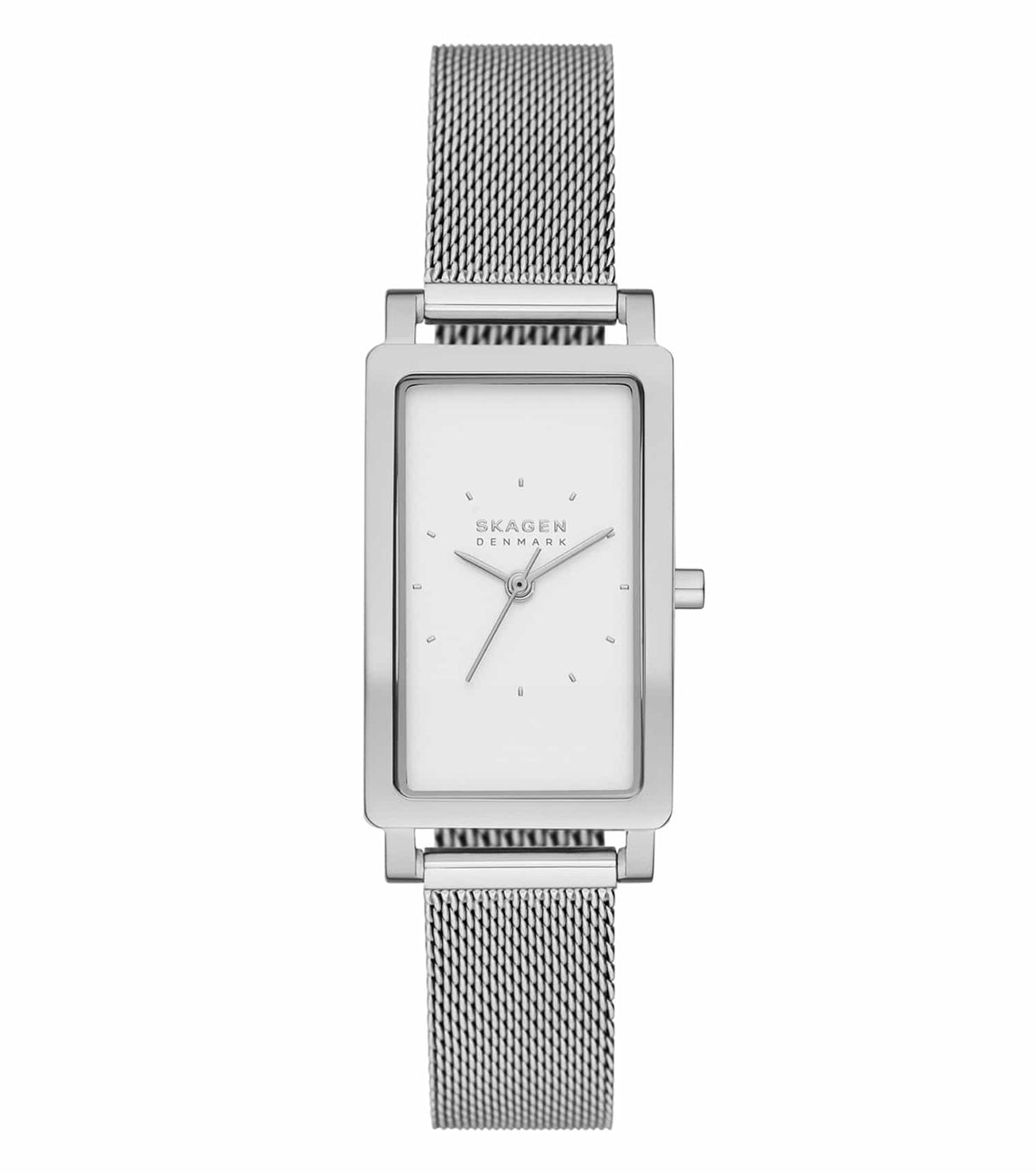 Skagen women's watch in stunning rose gold, face displayed at a slight angle, on-shop style showcasing elegance and precision.
